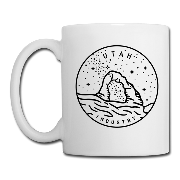 Utah Camp Mug - State Design Utah Mug - white