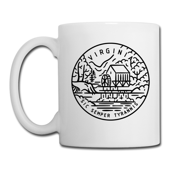 Virginia Camp Mug - State Design Virginia Mug - white