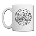 Wyoming Camp Mug - State Design Wyoming Mug - white