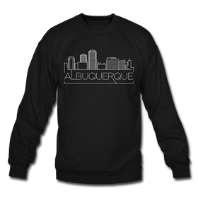 Albuquerque, New Mexico Sweatshirt - Skyline Albuquerque Crewneck Sweatshirt - black