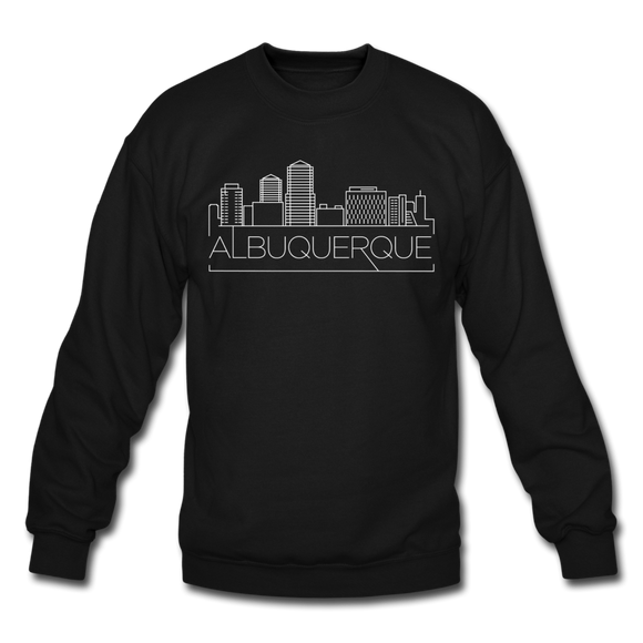 Albuquerque, New Mexico Sweatshirt - Skyline Albuquerque Crewneck Sweatshirt - black