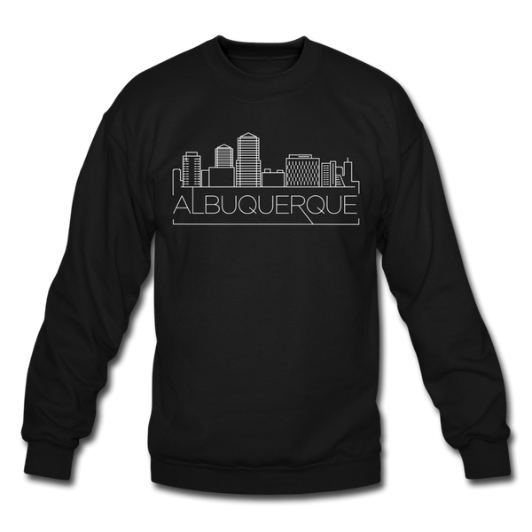 Albuquerque, New Mexico Sweatshirt - Skyline Albuquerque Crewneck Sweatshirt - black