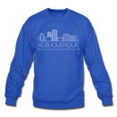 Albuquerque, New Mexico Sweatshirt - Skyline Albuquerque Crewneck Sweatshirt - royal blue