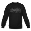 Anchorage, Alaska Sweatshirt - Skyline Anchorage Crewneck Sweatshirt - black