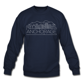 Anchorage, Alaska Sweatshirt - Skyline Anchorage Crewneck Sweatshirt