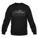 Atlanta, Georgia Sweatshirt - Skyline Atlanta Crewneck Sweatshirt - black