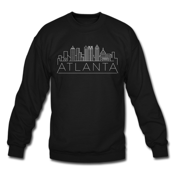 Atlanta, Georgia Sweatshirt - Skyline Atlanta Crewneck Sweatshirt - black