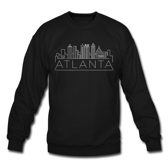 Atlanta, Georgia Sweatshirt - Skyline Atlanta Crewneck Sweatshirt - black
