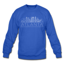 Atlanta, Georgia Sweatshirt - Skyline Atlanta Crewneck Sweatshirt - royal blue