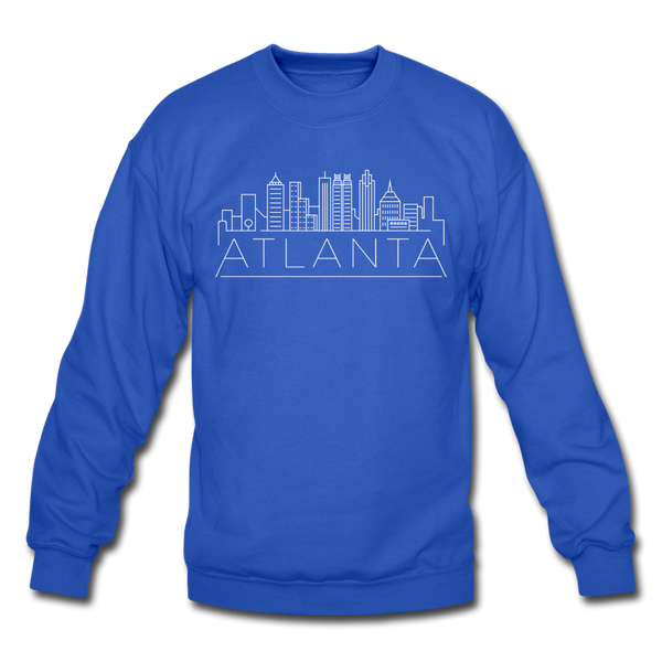 Atlanta, Georgia Sweatshirt - Skyline Atlanta Crewneck Sweatshirt - royal blue