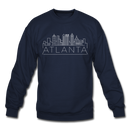 Atlanta, Georgia Sweatshirt - Skyline Atlanta Crewneck Sweatshirt - navy