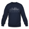 Atlanta, Georgia Sweatshirt - Skyline Atlanta Crewneck Sweatshirt - navy