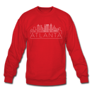 Atlanta, Georgia Sweatshirt - Skyline Atlanta Crewneck Sweatshirt - red