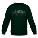 Atlanta, Georgia Sweatshirt - Skyline Atlanta Crewneck Sweatshirt - forest green
