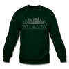 Atlanta, Georgia Sweatshirt - Skyline Atlanta Crewneck Sweatshirt - forest green