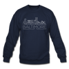 Baltimore, Maryland Sweatshirt - Skyline Baltimore Crewneck Sweatshirt - navy