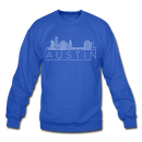 Austin, Texas Sweatshirt - Skyline Austin Crewneck Sweatshirt - royal blue