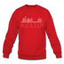Austin, Texas Sweatshirt - Skyline Austin Crewneck Sweatshirt - red