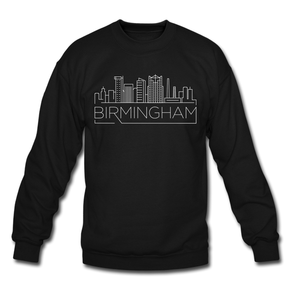 Birmingham, Alabama Sweatshirt - Skyline Birmingham Crewneck Sweatshirt - black
