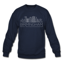 Birmingham, Alabama Sweatshirt - Skyline Birmingham Crewneck Sweatshirt - navy