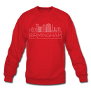 Birmingham, Alabama Sweatshirt - Skyline Birmingham Crewneck Sweatshirt - red