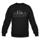 Cleveland, Ohio Sweatshirt - Skyline Cleveland Crewneck Sweatshirt - black