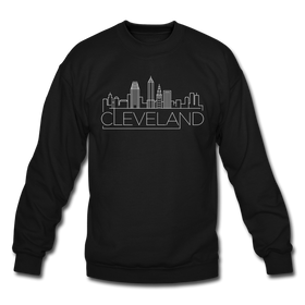 Cleveland, Ohio Sweatshirt - Skyline Cleveland Crewneck Sweatshirt - black
