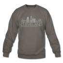 Cleveland, Ohio Sweatshirt - Skyline Cleveland Crewneck Sweatshirt - asphalt gray