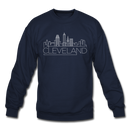 Cleveland, Ohio Sweatshirt - Skyline Cleveland Crewneck Sweatshirt - navy