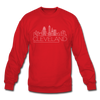 Cleveland, Ohio Sweatshirt - Skyline Cleveland Crewneck Sweatshirt - red