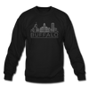Buffalo, New York Sweatshirt - Skyline Buffalo Crewneck Sweatshirt - black