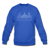 Buffalo, New York Sweatshirt - Skyline Buffalo Crewneck Sweatshirt - royal blue