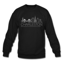 Charleston, South Carolina Sweatshirt - Skyline Charleston Crewneck Sweatshirt - black