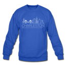 Charleston, South Carolina Sweatshirt - Skyline Charleston Crewneck Sweatshirt - royal blue