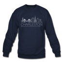 Charleston, South Carolina Sweatshirt - Skyline Charleston Crewneck Sweatshirt - navy