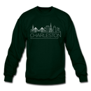 Charleston, South Carolina Sweatshirt - Skyline Charleston Crewneck Sweatshirt - forest green