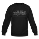 Colorado Springs, Colorado Sweatshirt - Skyline Colorado Springs Crewneck Sweatshirt - black