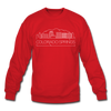 Colorado Springs, Colorado Sweatshirt - Skyline Colorado Springs Crewneck Sweatshirt - red