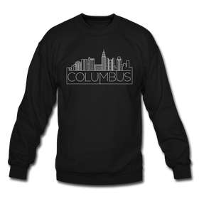 Columbus, Ohio Sweatshirt - Skyline Columbus Crewneck Sweatshirt - black