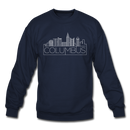 Columbus, Ohio Sweatshirt - Skyline Columbus Crewneck Sweatshirt - navy