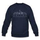 Dallas, Texas Sweatshirt - Skyline Dallas Crewneck Sweatshirt - navy