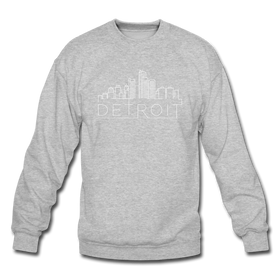 Detroit, Michigan Sweatshirt - Skyline Detroit Crewneck Sweatshirt