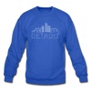 Detroit, Michigan Sweatshirt - Skyline Detroit Crewneck Sweatshirt - royal blue