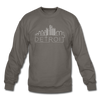Detroit, Michigan Sweatshirt - Skyline Detroit Crewneck Sweatshirt - asphalt gray