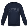 El Paso, Texas Sweatshirt - Skyline El Paso Crewneck Sweatshirt - navy
