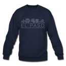 El Paso, Texas Sweatshirt - Skyline El Paso Crewneck Sweatshirt - navy