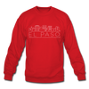 El Paso, Texas Sweatshirt - Skyline El Paso Crewneck Sweatshirt - red