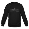 Fresno, California Sweatshirt - Skyline Fresno Crewneck Sweatshirt - black