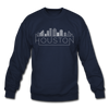 Houston, Texas Sweatshirt - Skyline Houston Crewneck Sweatshirt - navy