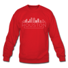 Houston, Texas Sweatshirt - Skyline Houston Crewneck Sweatshirt - red